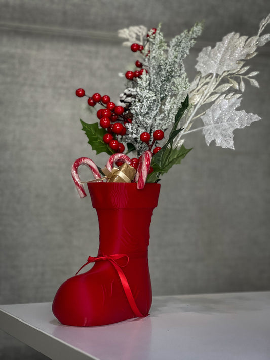 Christmas Sock Flower Vase